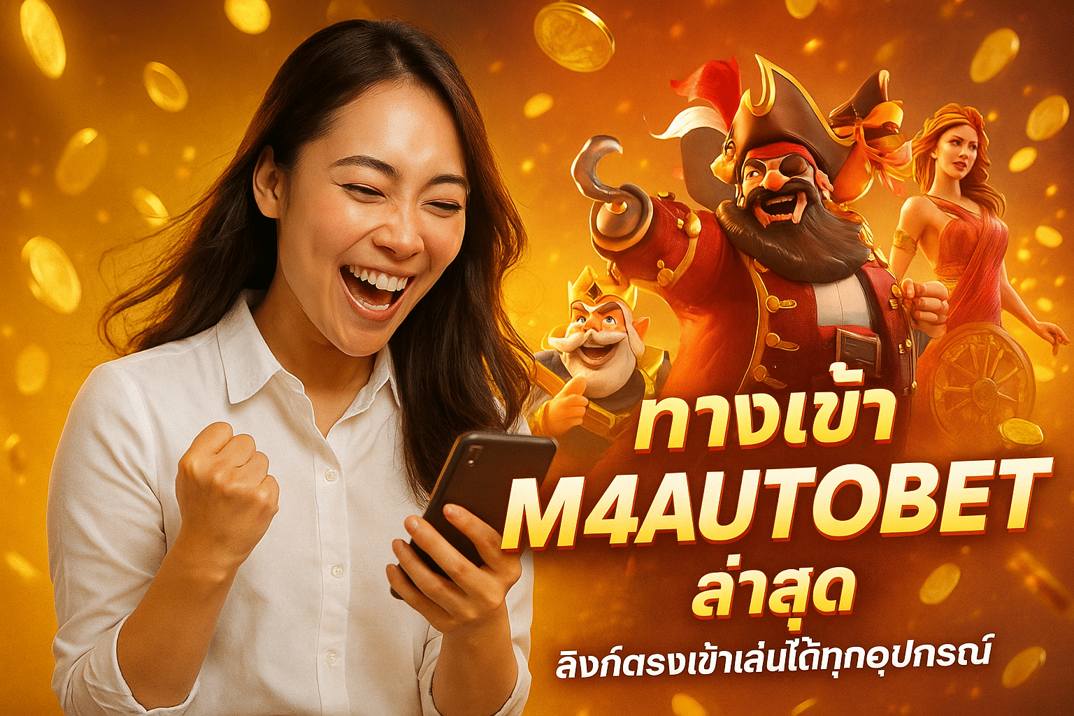 ทางเข้า M4AUTOBET ล่าสุด ลิงก์ตรงเข้าเล่นได้ทุกอุปกรณ์