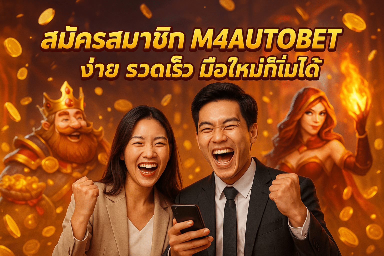 สมัครสมาชิก M4AUTOBET ง่าย รวดเร็ว มือใหม่ก็เริ่มได้