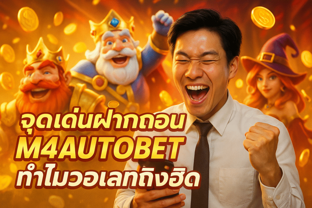 จุดเด่นฝากถอน M4AUTOBET ทำไมวอเลทถึงฮิต